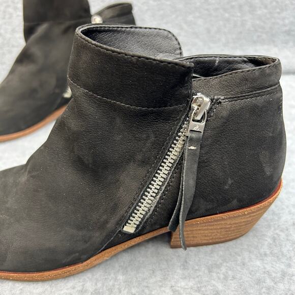 Sam Edelman Ankle Boots Dual Zipper Suede Black Women’s Size 9 - Picture 4 of 16